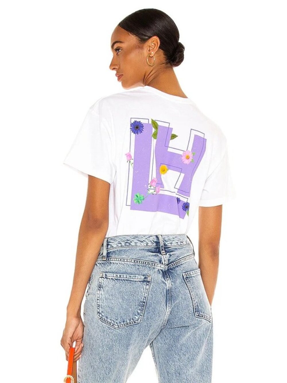 Local Heroes Plants Tee in White Pastel Floral